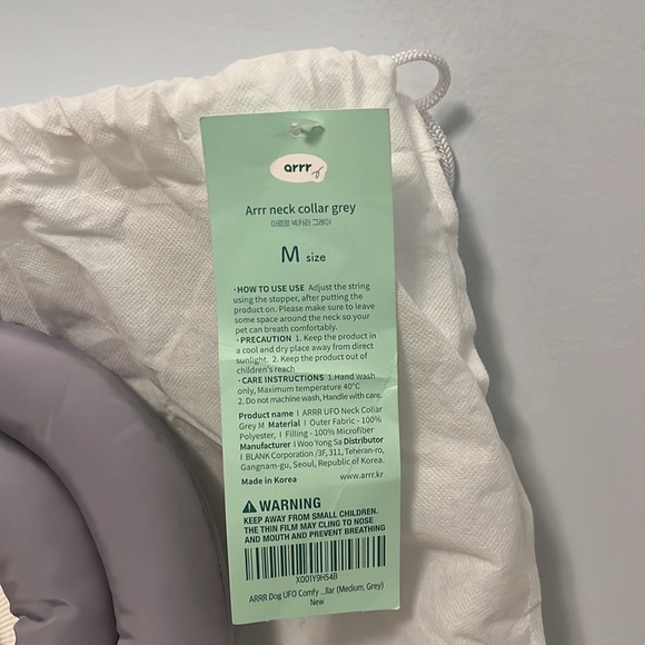 New ARRR Recovery Dog UFO Comfy Collar Medium Grey - Picture 3 of 5